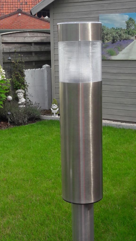 tuinverlichting, Tuin en Terras, Buitenverlichting, Zo goed als nieuw, Inox, Ophalen
