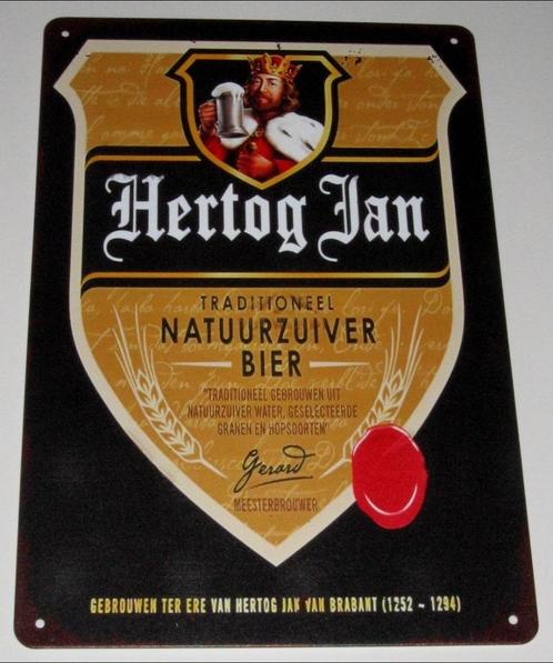 HERTOG JAN : Bord Hertog Jan - Traditioneel Zuiver Bier, Verzamelen, Biermerken, Nieuw, Reclamebord, Plaat of Schild, Hertog Jan