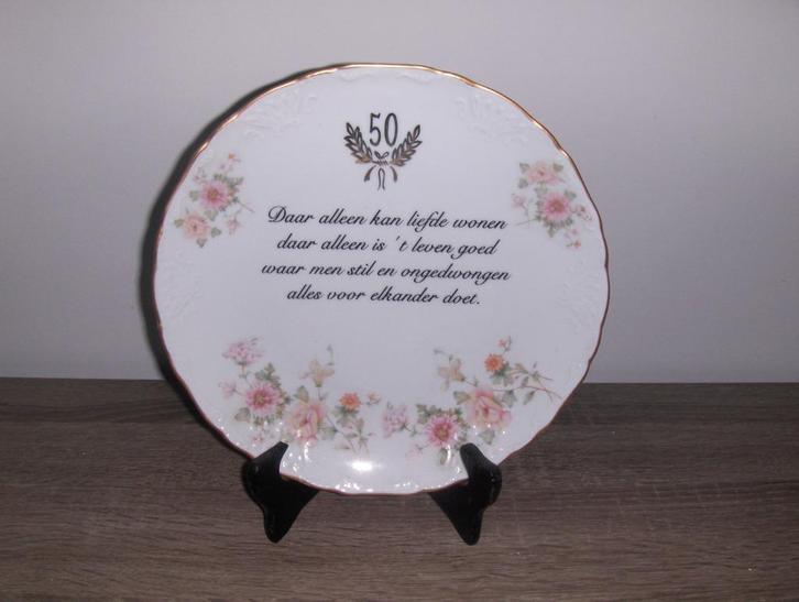 Mooie Sierschotel Porselein 50 jarig Jubileum in NIEUWSTAAT, Antiek en Kunst, Antiek | Porselein, Ophalen of Verzenden