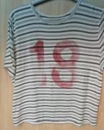 Gestreepte T-shirt - Abercrombie & Fitch - maat L, Overige kleuren, Maat 42/44 (L), Ophalen of Verzenden, Korte mouw