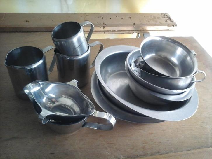 INOX KEUKENGEREI (11 stuks), Huis en Inrichting, Keuken | Potten en Pannen, Gebruikt, Overige typen, Inox, Ophalen of Verzenden