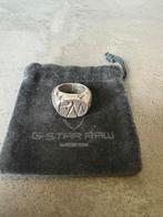 Herenring G-Star Raw, Bijoux, Sacs & Beauté, Bagues, Enlèvement ou Envoi, Fer ou Acier, Utilisé, 17 à 18