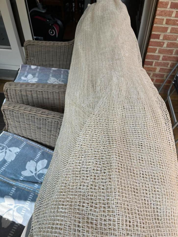 Ecru gordijnen ( strijkvrij ), Maison & Meubles, Ameublement | Rideaux & Stores à lamelles, Comme neuf, Enlèvement