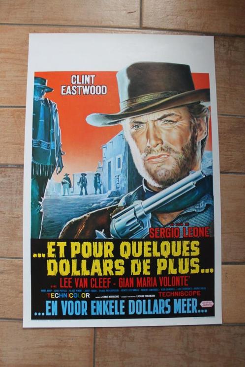 filmaffiche Clint Eastwood For A Few Dollars More filmposter, Verzamelen, Posters, Zo goed als nieuw, Film en Tv, A1 t/m A3, Rechthoekig Staand