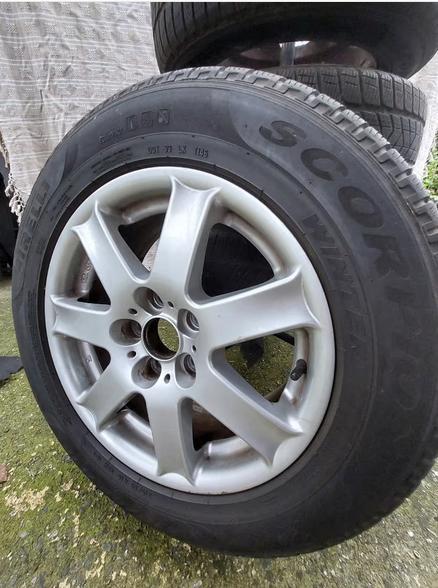 Winterbanden op alu velg, Auto-onderdelen, Banden en Velgen, Banden en Velgen, Winterbanden, 16 inch, 215 mm, Personenwagen, Gebruikt