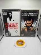 Scarface + X Men Origins Wolverine PSP Sony PlayStation Lot, Enlèvement ou Envoi, 2 joueurs, Aventure et Action, Utilisé