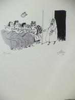karikatuur ALIDOR cartoon Paul Jamin met potlood gesigneerd, Antiek en Kunst, Ophalen of Verzenden