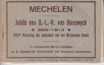 Boekje 12 postkaarten Mechelen - 925 jaar OLV Hanswijk 1913 beschikbaar voor biedingen