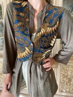 Vintage kralen geborduurde gilet met satijnen rug (S/M), Kleding | Dames, Ophalen of Verzenden, Zo goed als nieuw