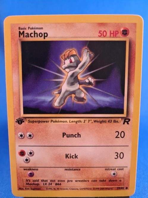 Machop 59/82 - Team Rocket (1st edition), Hobby & Loisirs créatifs, Jeux de cartes à collectionner | Pokémon, Comme neuf, Envoi