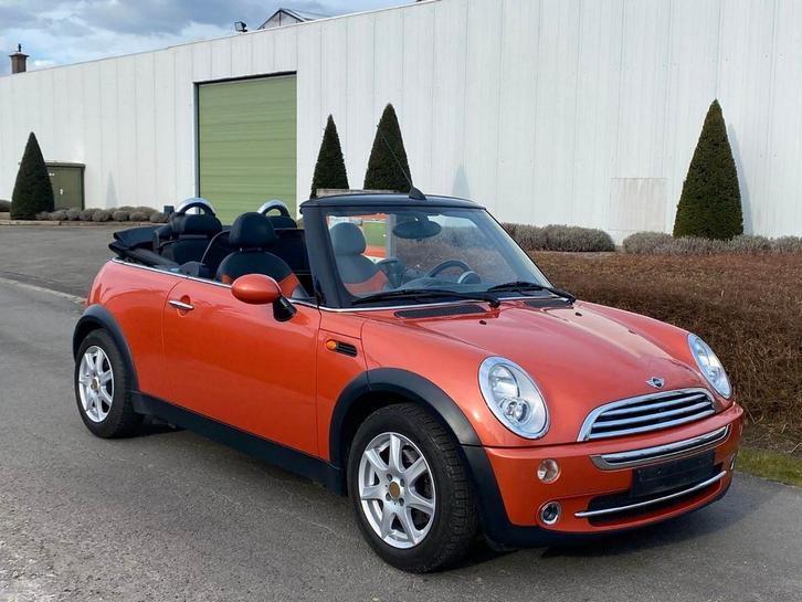 Mooie Mini Cooper One Roadster Hot Orange Chili 2de Eigenaar, Auto's, Mini, Particulier, Cabrio, Airbags, Airconditioning, Alarm