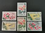 Gabon 1961 - série fleurs, Affranchi, Enlèvement ou Envoi, Autres pays