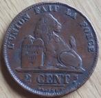 BELGIE : 2 CENTIMES 1870 FR, Postzegels en Munten, Brons, Losse munt, Verzenden