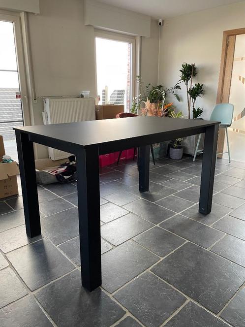 Bar-/eettafel uitschuifbaar - matzwart, Huis en Inrichting, Tafels | Eettafels, Zo goed als nieuw, 50 tot 100 cm, Vijf personen of meer