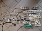 Set stekkerdozen in gebruikte staat, Doe-het-zelf en Bouw, Elektriciteit en Kabels, Ophalen, Gebruikt, Stekker