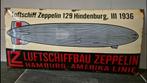 -Oud emaille reclamebord luftschiff zeppelin -, Ophalen of Verzenden, Reclamebord