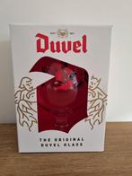 Duvel mossel glas blinkende D  doosje met rode binnenkant !!, Nieuw, Ophalen of Verzenden