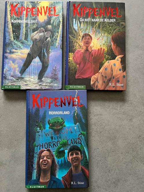 R.L. Stine - 3 kippenvel boeken, Livres, Livres pour enfants | Jeunesse | 10 à 12 ans, Comme neuf, Enlèvement