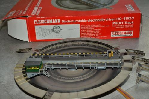 Fleischmann HO-6152 elektrisch gestuurde draaitafel, Hobby en Vrije tijd, Modeltreinen | H0, Zo goed als nieuw, Overige typen