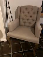 TOPPER! Fauteuil 1p - gecapitonneerd greige, Huis en Inrichting, Stoelen, Ophalen, Zo goed als nieuw