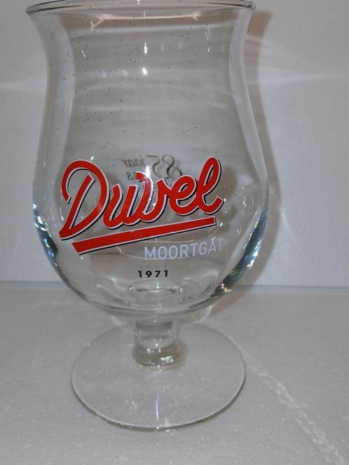 Ancien verre sur pied DUVEL MOORTGAT 1971  85 jaar - ans  Co, Collections, Marques de bière, Comme neuf, Verre ou Verres, Duvel