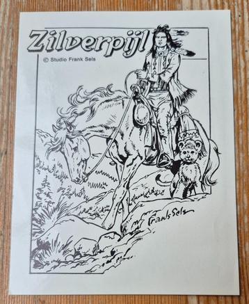 Zilverpijl oude sticker Frank Sels, Enlèvement ou Envoi, Autres personnages, Comme neuf, Image, Affiche ou Autocollant