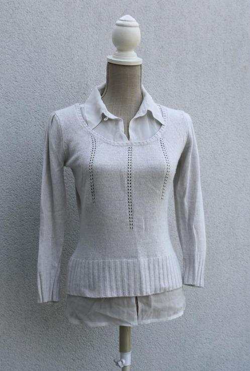 Sweaterblouse met Pearl Grill - S/M - Nougat London, Kleding | Dames, Truien en Vesten, Zo goed als nieuw, Maat 38/40 (M), Grijs