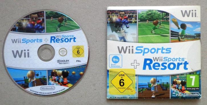Wii Sports + Wii Sports Resort voor de Nintendo Wii, Games en Spelcomputers, Games | Nintendo Wii, Zo goed als nieuw, Ophalen of Verzenden