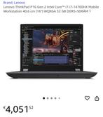 Lenovo ThinkPad P16 Gen 2, Computers en Software, Windows Laptops, Ophalen, Met videokaart, 32 GB, Lenovo ThinkPad