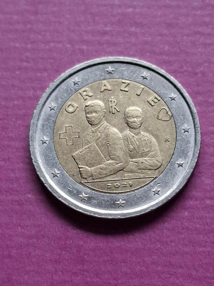 2021 Italië 2 euro Verplegend Personeel Covid, Postzegels en Munten, Munten | Europa | Euromunten, Losse munt, 2 euro, Italië