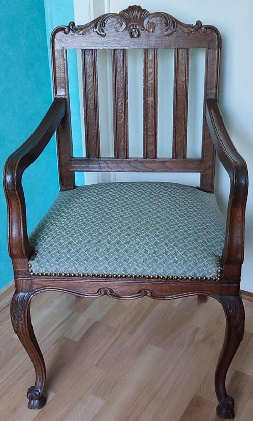 Fauteuil de bureau vintage en bois, Antiek en Kunst, Antiek | Meubels | Stoelen en Sofa's, Ophalen