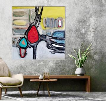 WHA . Pantki -- schilderij - abstract _ 100x100 - 2017 beschikbaar voor biedingen