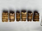 Porte-couteaux bruns anciens en os, 6 pièces, Antiquités & Art, Antiquités | Couverts, Enlèvement ou Envoi