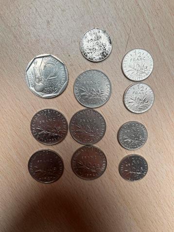 Pièces de monnaie 1,2,5 francs 1/2 francs - 1966 à 1995, Monnaie