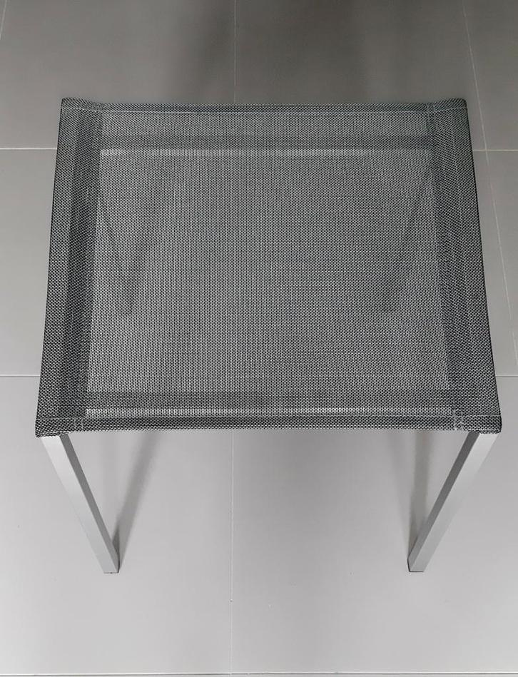 Voetbankje, Tuin en Terras, Tuinsets en Loungesets, Zo goed als nieuw, Inox, Ophalen of Verzenden