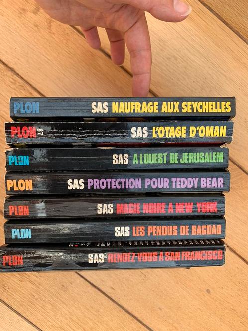 Lot 7 livres de la collection SAS (PLON), Boeken, Avontuur en Actie, Gelezen, Ophalen of Verzenden