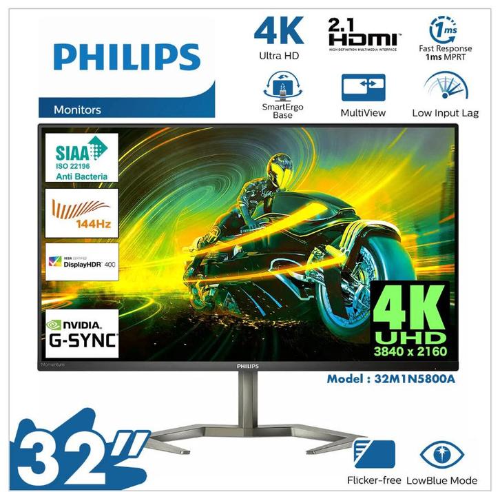 Philips Evnia 32M1N5800A - 4K IPS Gaming Monitor - 144Hz, Computers en Software, Monitoren, Zo goed als nieuw, 101 t/m 150 Hz