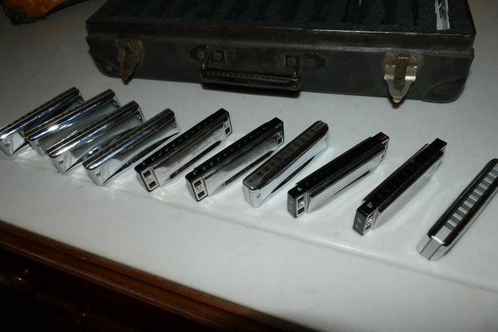 Set 10 blues mondharmonica Suzuki en  Lee Oskar, Muziek en Instrumenten, Blaasinstrumenten | Mondharmonica's, Gebruikt, Diatonisch