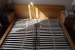 Bedframe Malm + boxsprings 160x200, Huis en Inrichting, Slaapkamer | Bedden, Ophalen, Gebruikt, Beige, Tweepersoons