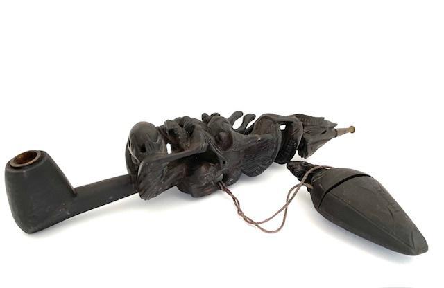 Pipe découpée à la main en forme de dragon, Antiquités & Art, Antiquités | Autres Antiquités, Enlèvement ou Envoi