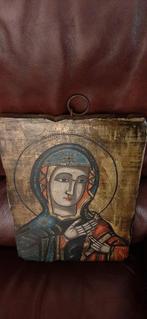 Oude religieuze icoon van Maria, Antiek en Kunst, Antiek | Religieuze voorwerpen, Ophalen of Verzenden