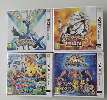 6 Nintendo 3DS games Pokemon disponible aux enchères