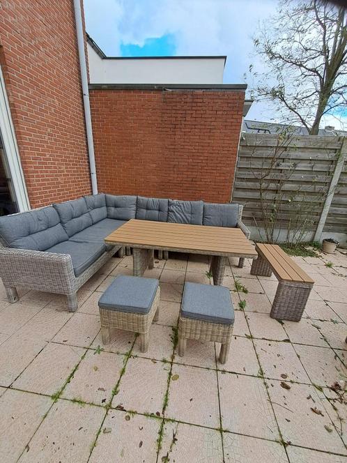 loungeset XXL Wicker, Tuin en Terras, Tuinsets en Loungesets, Zo goed als nieuw, Loungeset, Wicker, Meer dan 8 zitplaatsen, Ophalen