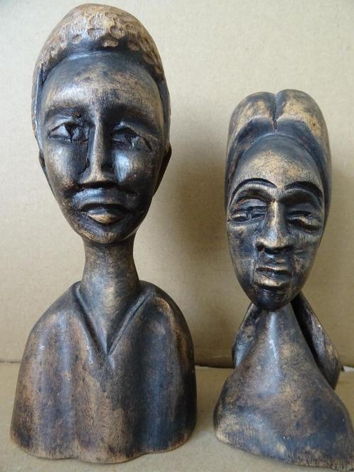 Statue africaine statues africaines homme et femme 20cm 1960, Antiquités & Art, Art | Sculptures & Bois, Enlèvement ou Envoi