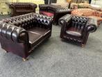 Chesterfield Set 2-Zits + Fauteuil Wijnrood, Ophalen