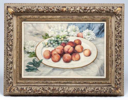 Leon Louis Canivet (1863-1957) - Nature morte aux fruits et, Antiquités & Art, Art | Peinture | Classique, Enlèvement