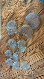 Antieken glazen meubelonderzetters(bed- of kastglazen), Ophalen of Verzenden, Gebruikt, Overig