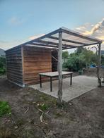 Tuinhuis met afdak, Tuin en Terras, Ophalen, Overige materialen, Tuinhuis, Zonder ramen