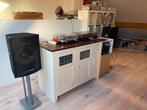 Twee platenspelers met boxen mengpaneel en versterker, Muziek en Instrumenten, Dj-sets en Draaitafels, Ophalen, Gebruikt