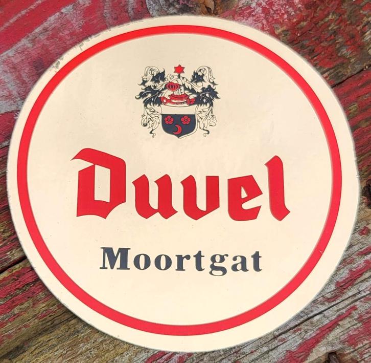 Duvel vintage sticker rond, Verzamelen, Biermerken, Duvel, Ophalen of Verzenden